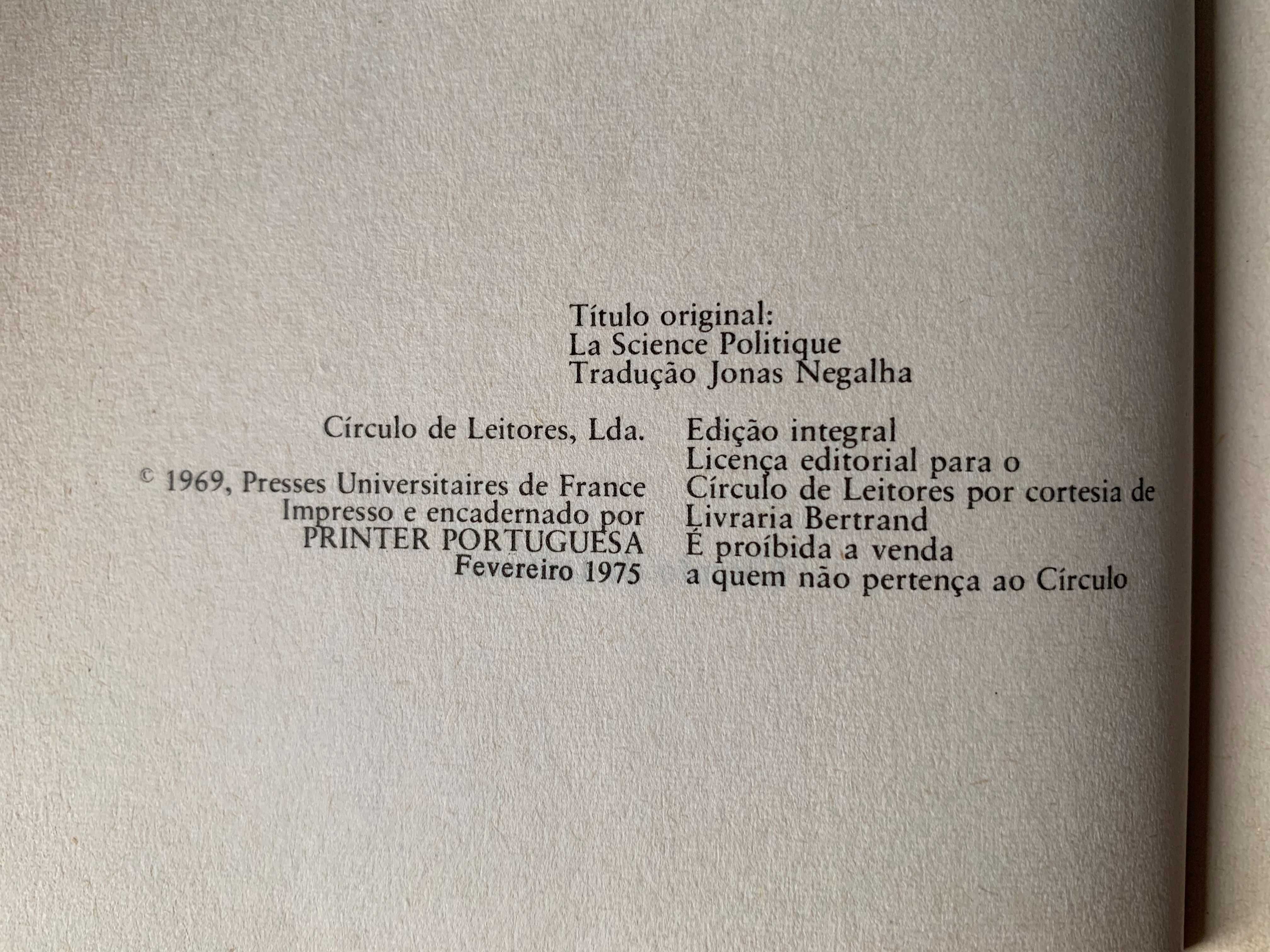 A Ciência Política Actual, de Marcel Prélot