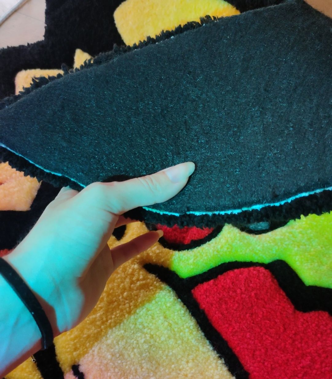 Килим Пікачу ручної роботи 90х60 см в наявності килими на замовлення