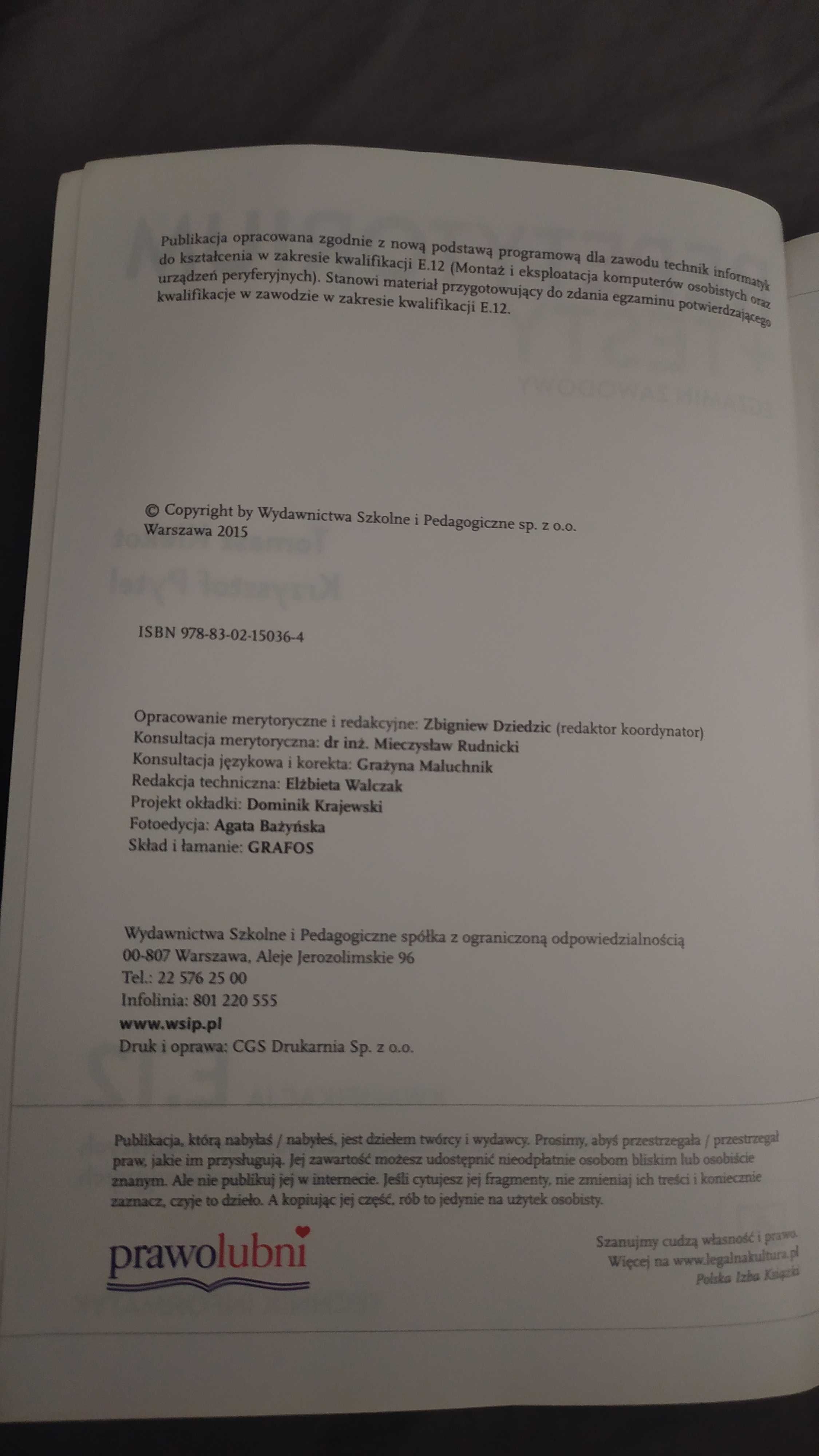 Repetytorium + testy - kwalifikacja E.12 technik informatyk