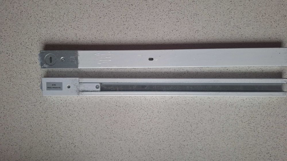 Listwa Szyna prądowa, 46 cm, biała 1-fazowa, + przyłącze + zaślepka