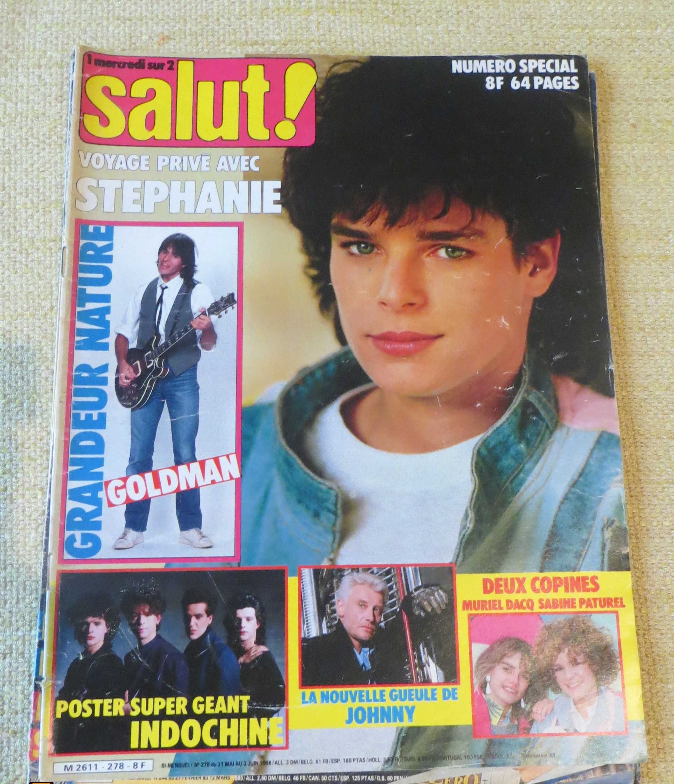 Revista Salut Especial Johnny Hallyday e Indochine - ano 1986