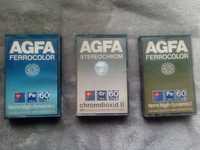 3 kasety audio magnetofonowe Agfa Color - zestaw