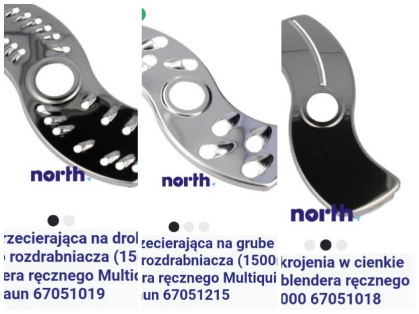 Tarcze do cięcia blendera braun multiquik 1,5l plastry oczka