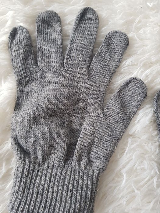 Szare rękawiczki NOWE Sinsay preppy academic style college uniform