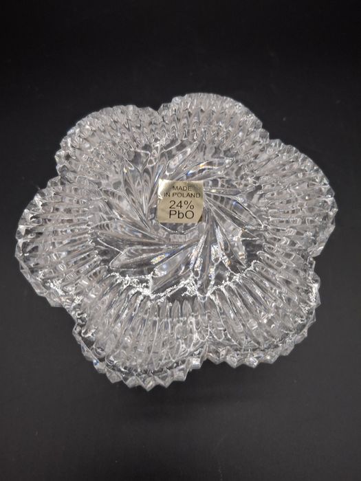 Szkatułka kryształowa polska huta szkła