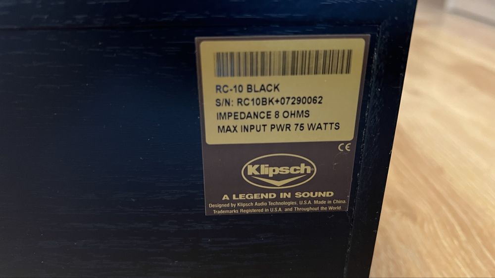 Продам акустику центральний канал Klipsch Reference RC10
