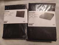 Frösön Ikea czarne pokrowce na poduchy 62x62 i 62x44cm