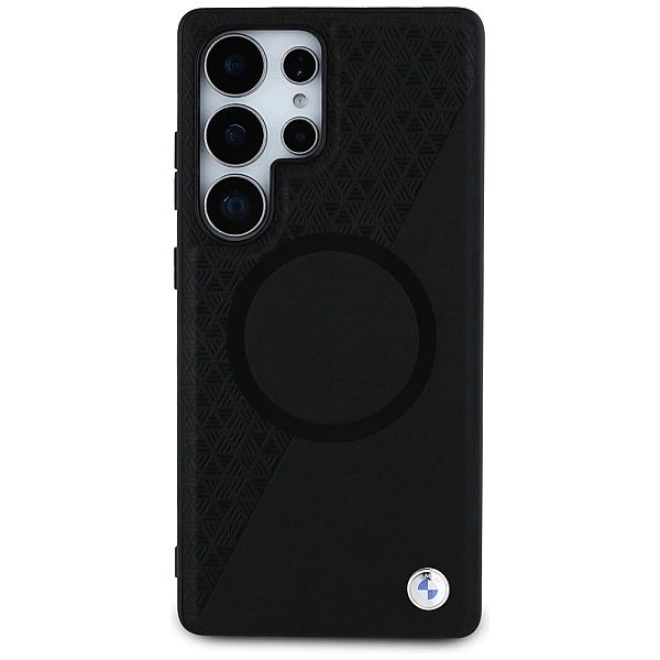 Etui BMW Leather Half Textured MagSafe na Samsung Galaxy S25 Ultra - c