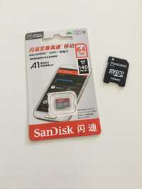 Karta pamięci Sandisk Ultra microSdxc 64 gb adapterem aparat smartfon