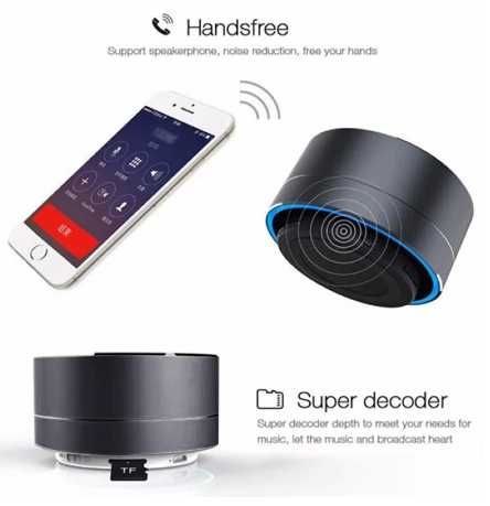 Subwoofer para telefomóvel, sem fio bluetooth, mini cartão