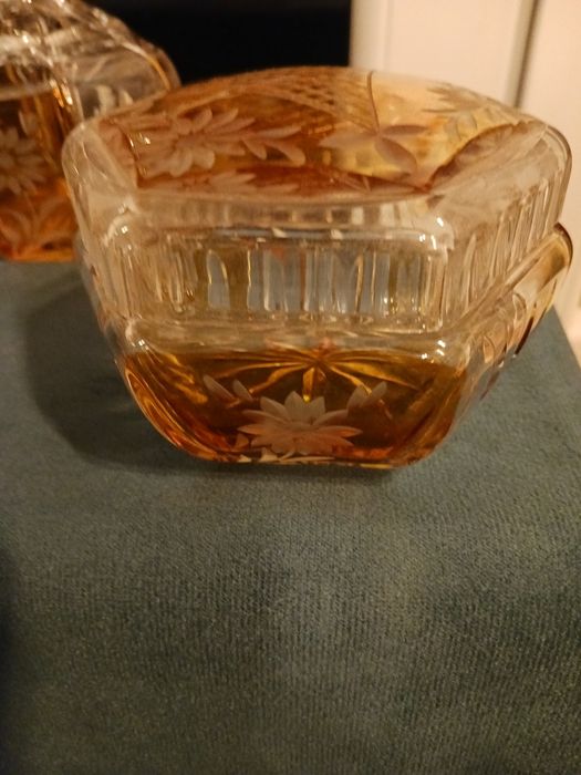 Art deco huta Julia zestaw toaletowy