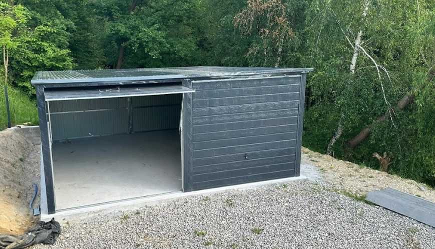 Garaż blaszany 6x5, garaże dwustanowiskowe, solidna konstrukcja