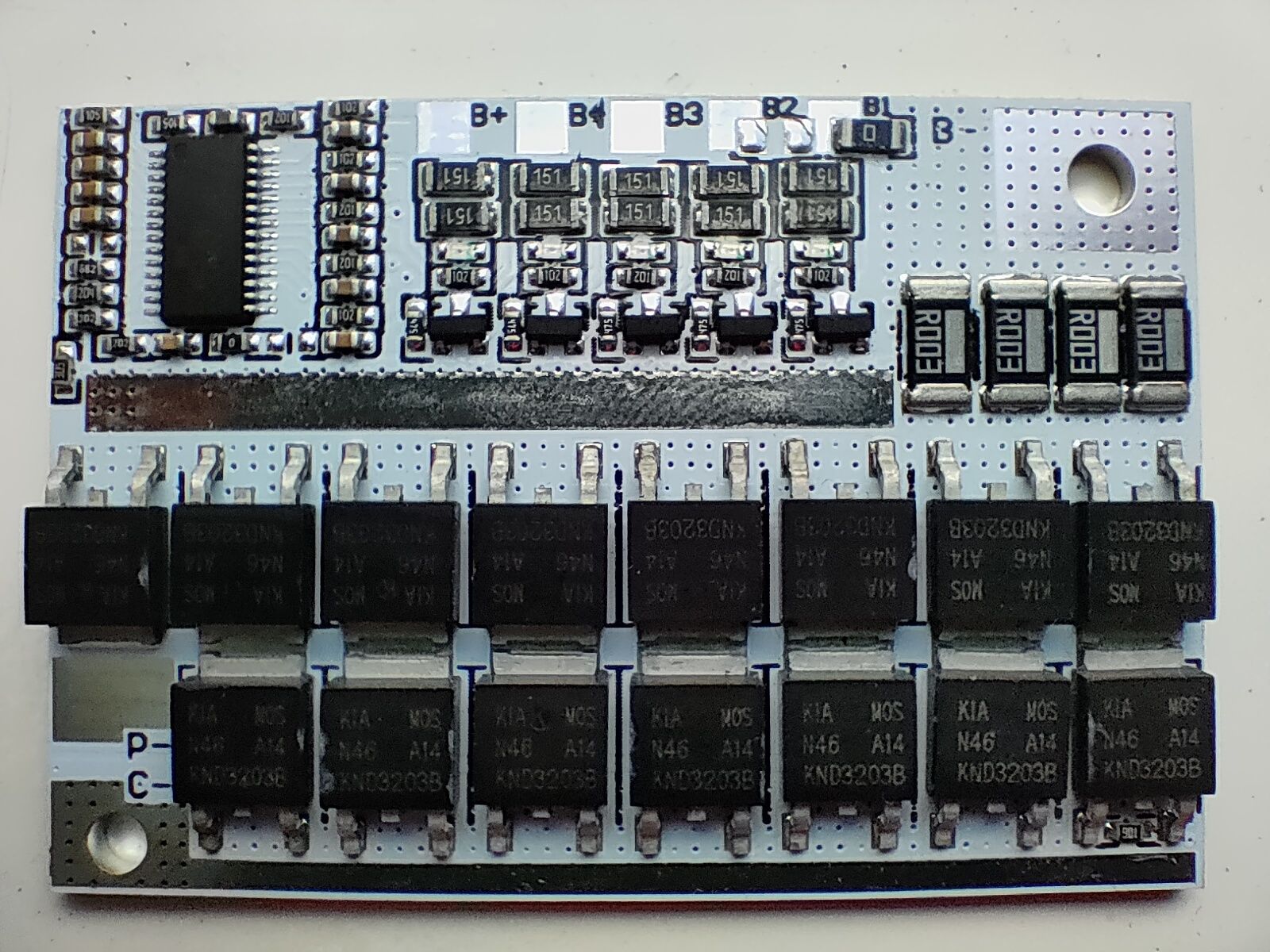 Модуль BMS 4S (3S, 5S) 100А LiFePO4 3.2V