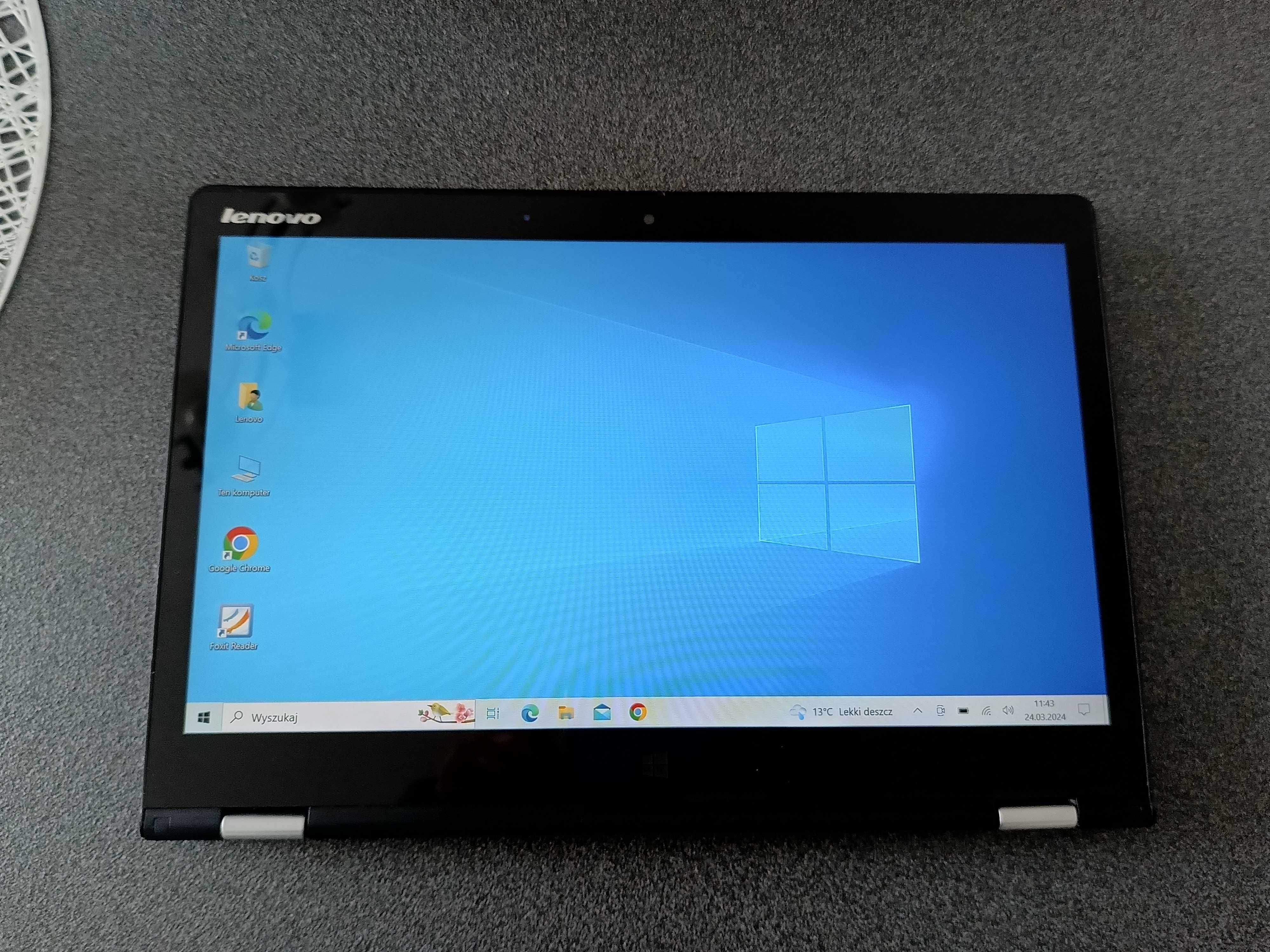 Nowoczesny Szybki dotykowy Laptop Lenovo Yoga i5-6200U 8GB 240GB SSD