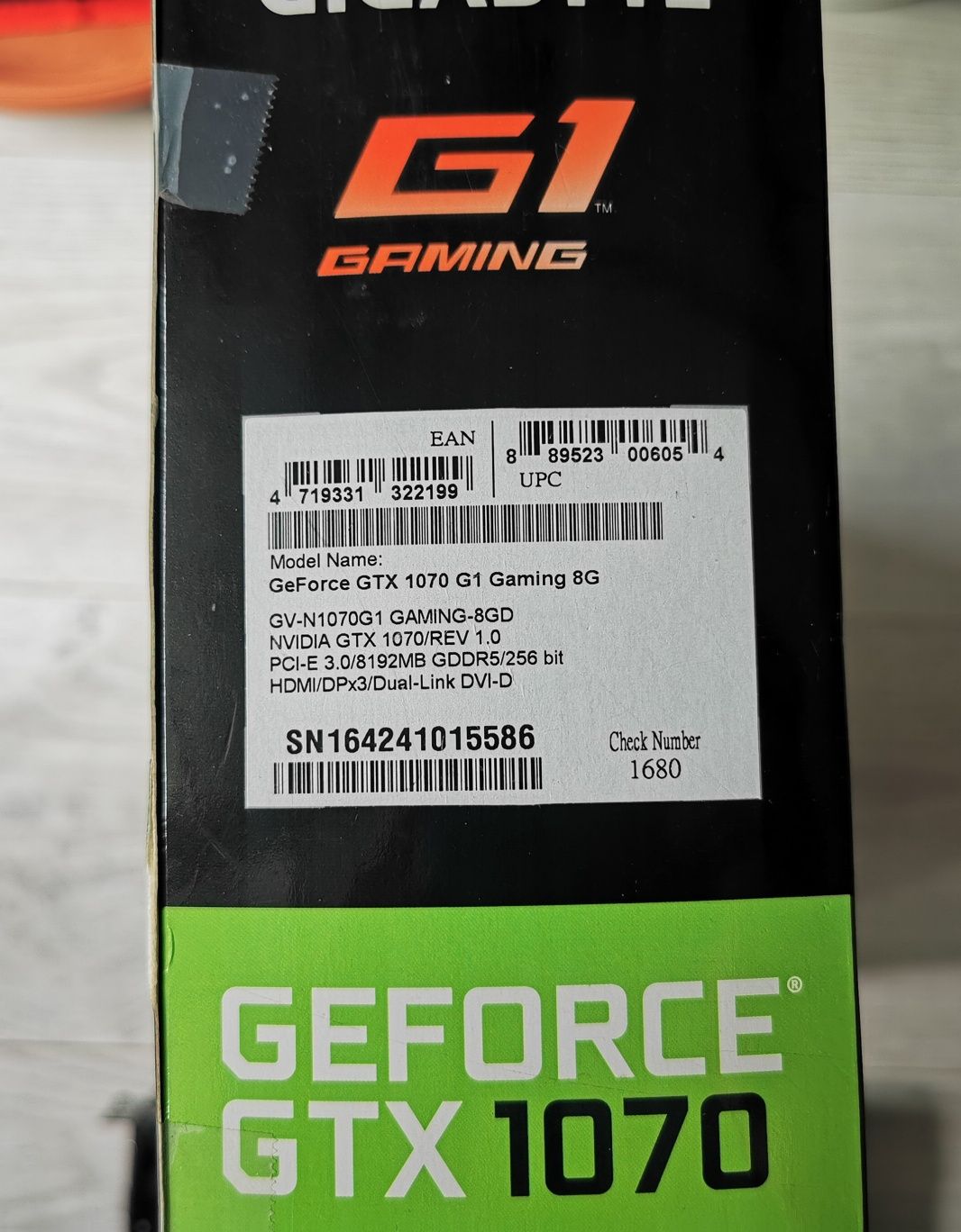 Karta graficzna Geforce Gtx 1070 G1 Gaming 8G