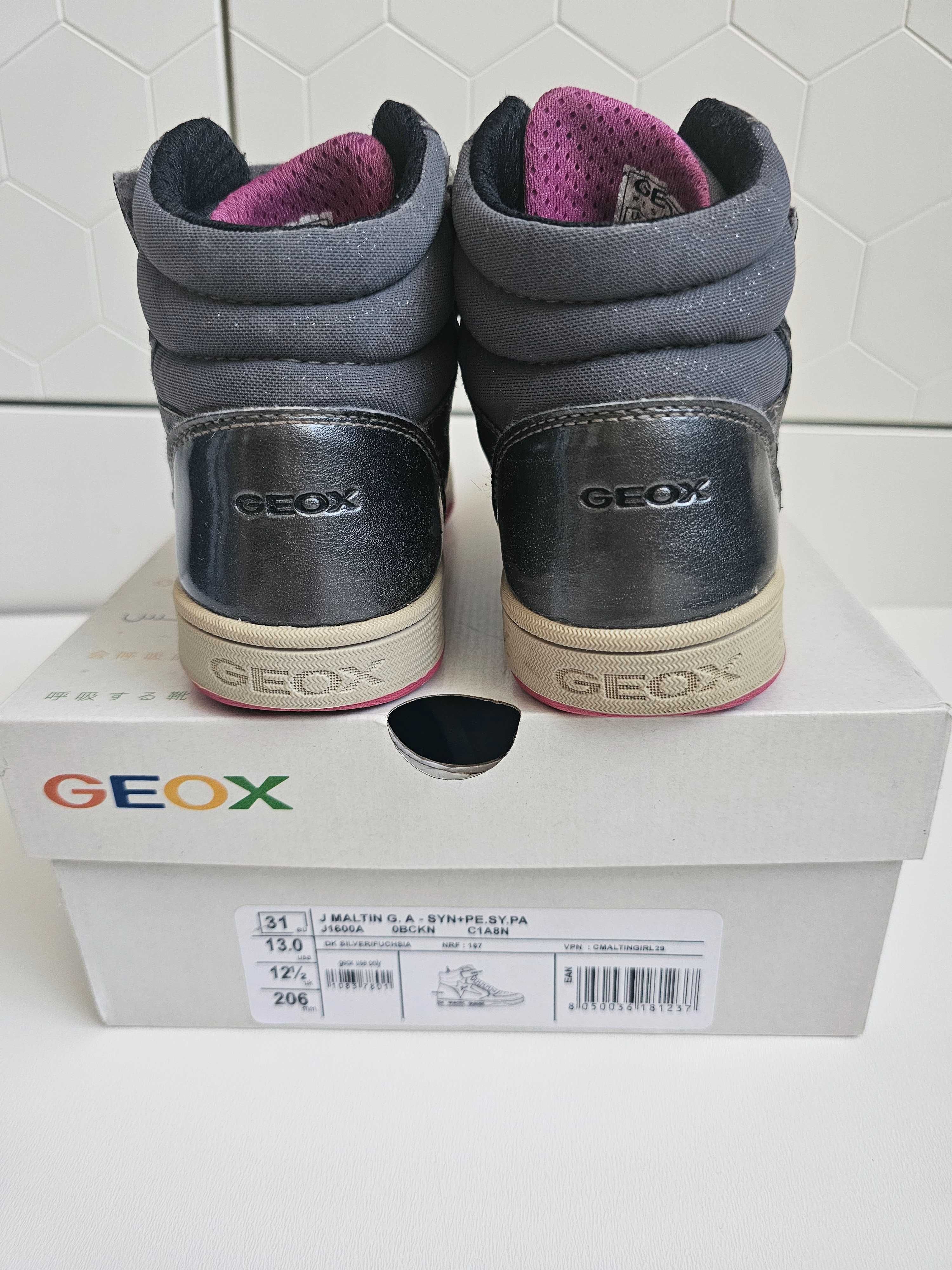 Geox sneakersy J Maltin Silver/Fuchsia roz. 31