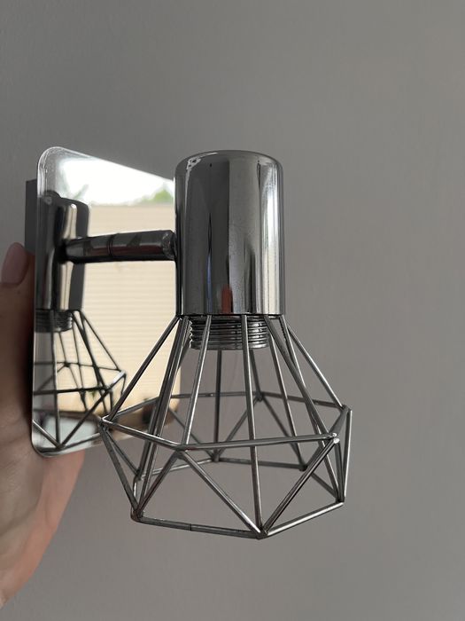 Kinkiet srebrny błyszczący