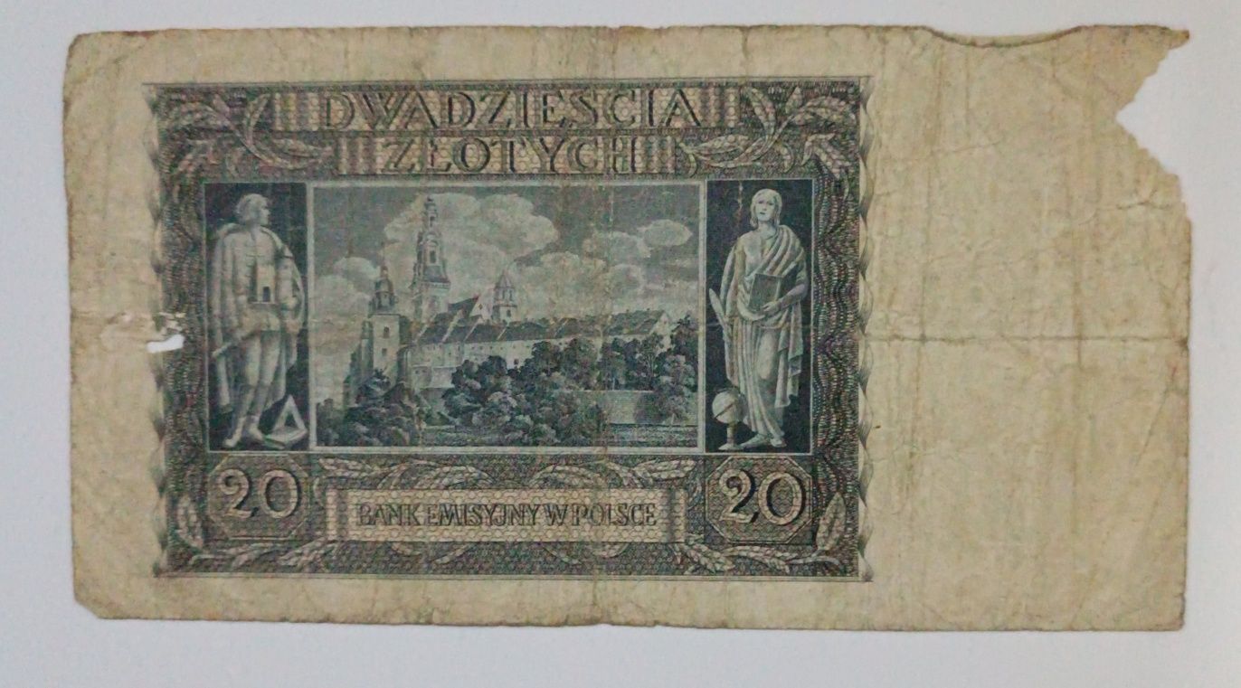 banknot 20 zł 1940 Polska