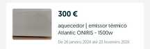 [SALDOS] aquecedor | emissor térmico Atlantic ONIRIS - 1500w