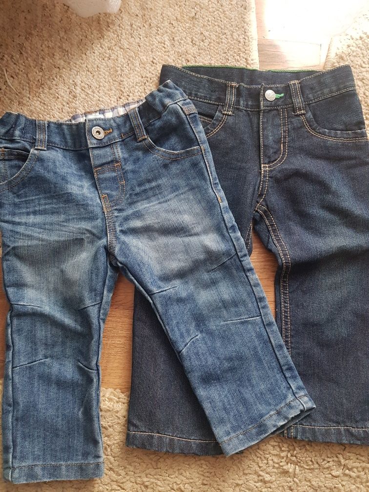 Zestaw spodni 86 jeansy spodnie chłopięce