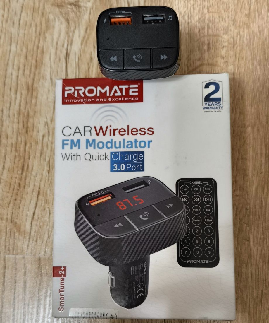 FM модулятор. FM-трансмітер Promate SmarTune-2+