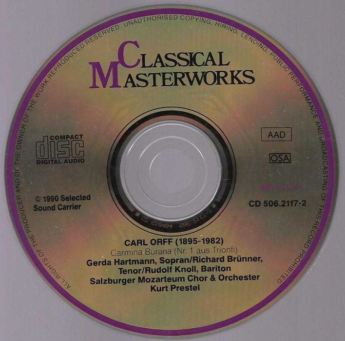 Carl Orff - - - - - Carmina Burana - - - - - CD