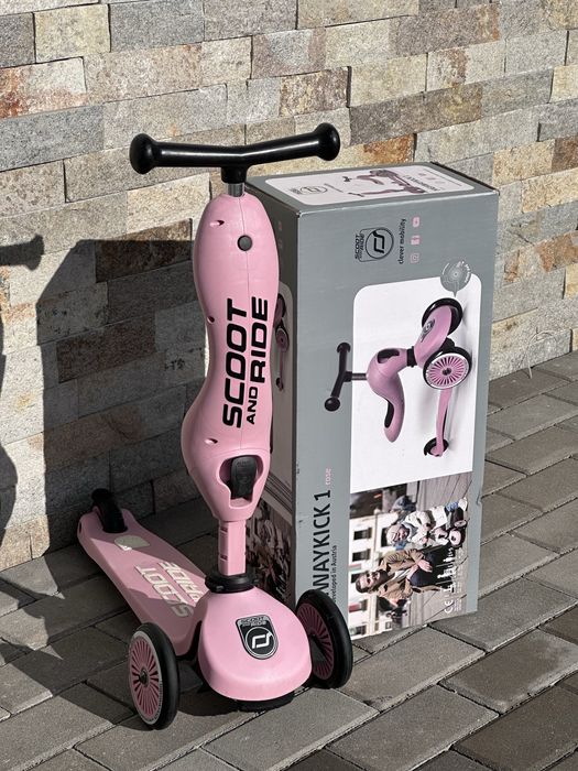 Hulajnoga jezdzik scoot and ride rozowa