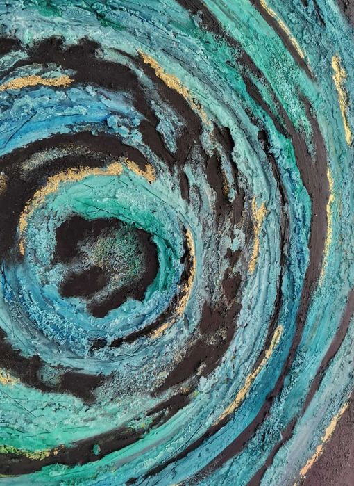 Obraz ręcznie malowany abstrakcja "Echo Wszechświata"