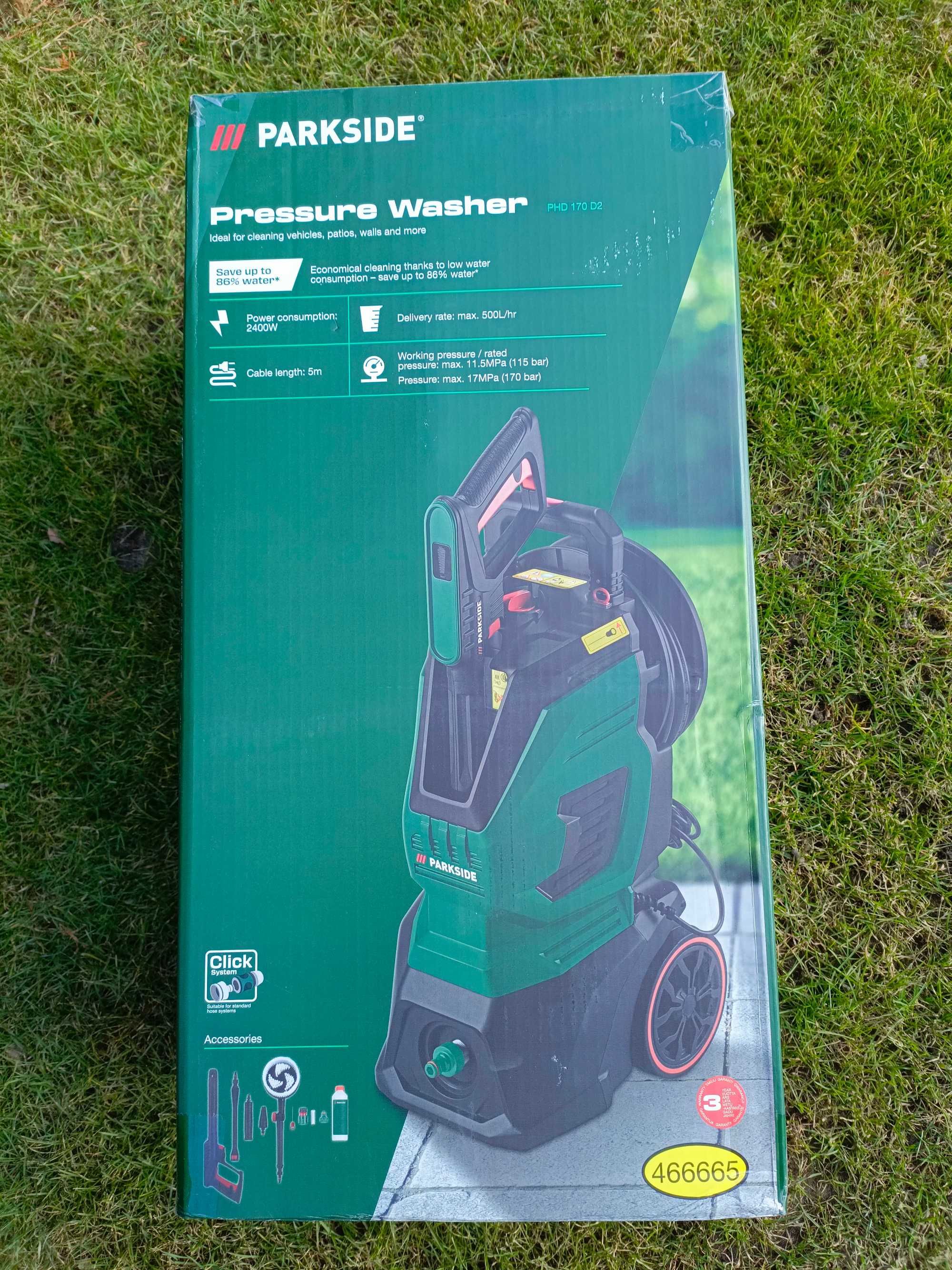 NOWA myjka wysokociśnieniowa PARKSIDE PHD 170 D2, 2400W