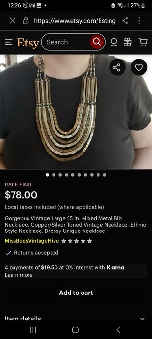 Винтажное украшение крупное