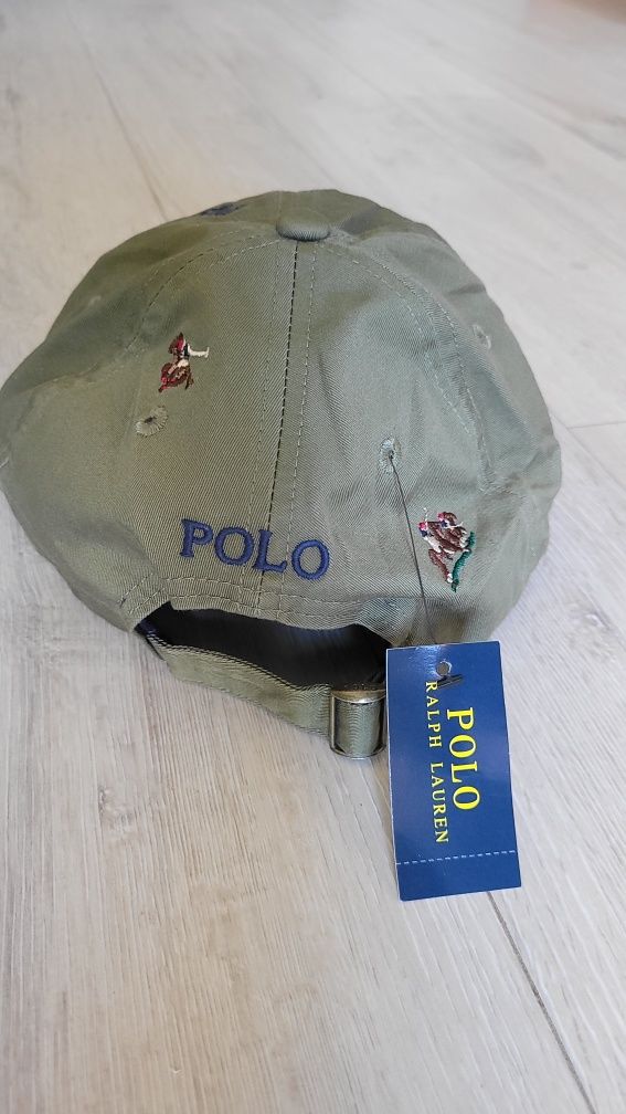 Czapka baseball POLO RALPH LAUREN oliwka khaki nowy model 2024