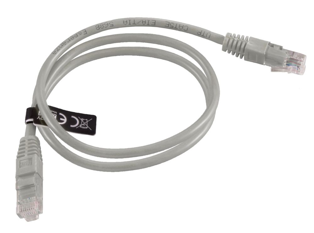 eb273e kabel utp cat 5e patchcord 1m szary