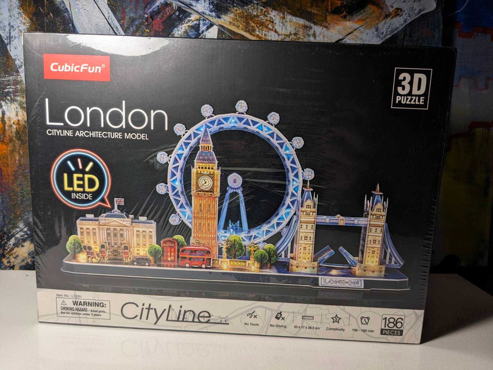 Трехмерный пазл CubicFun City line Лондон с LED-подсветкой