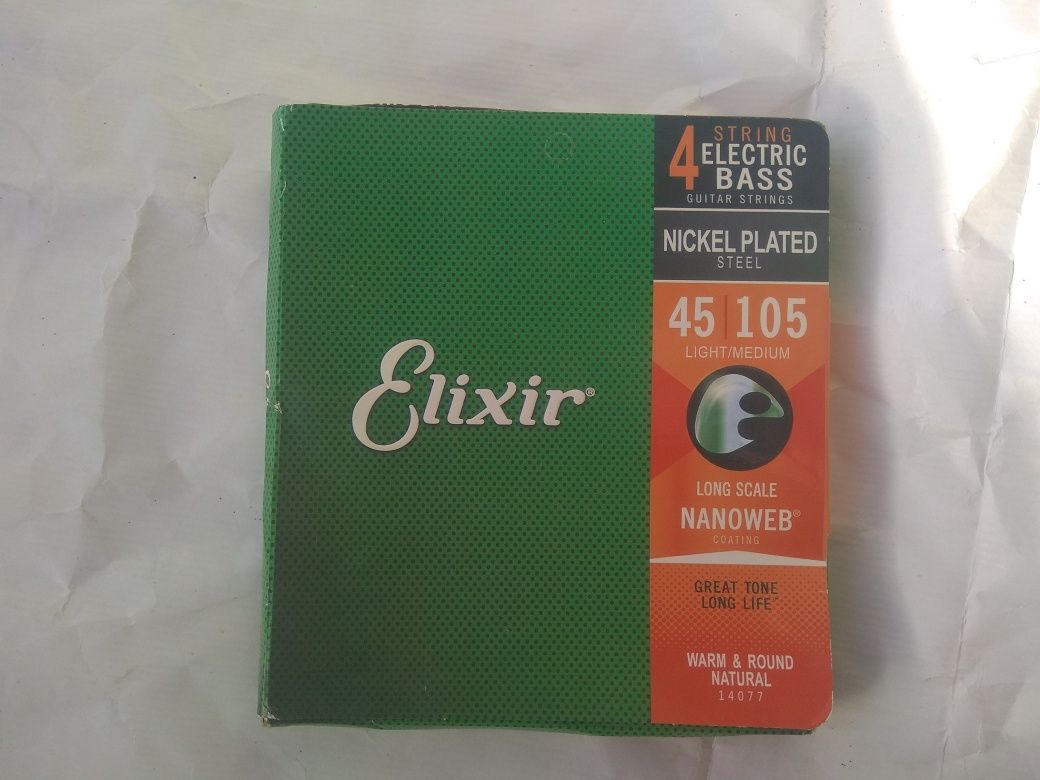 Струны Elixir 14077 Nanoweb для бас-гитары