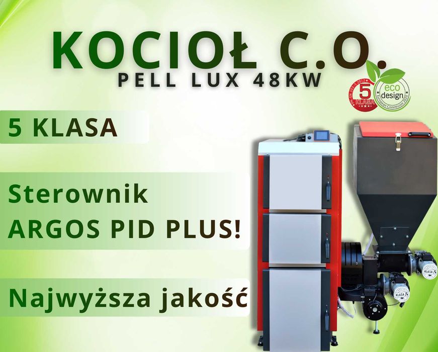 Kotły Kocioł Piec TECHNIX PELL LUX 48 kW na pellet - PRODUCENT