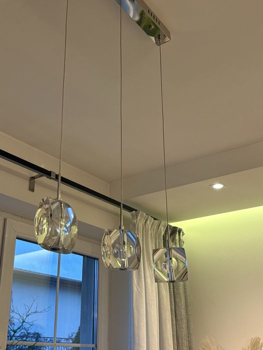 Żyrandol, lampa nad stół glamour