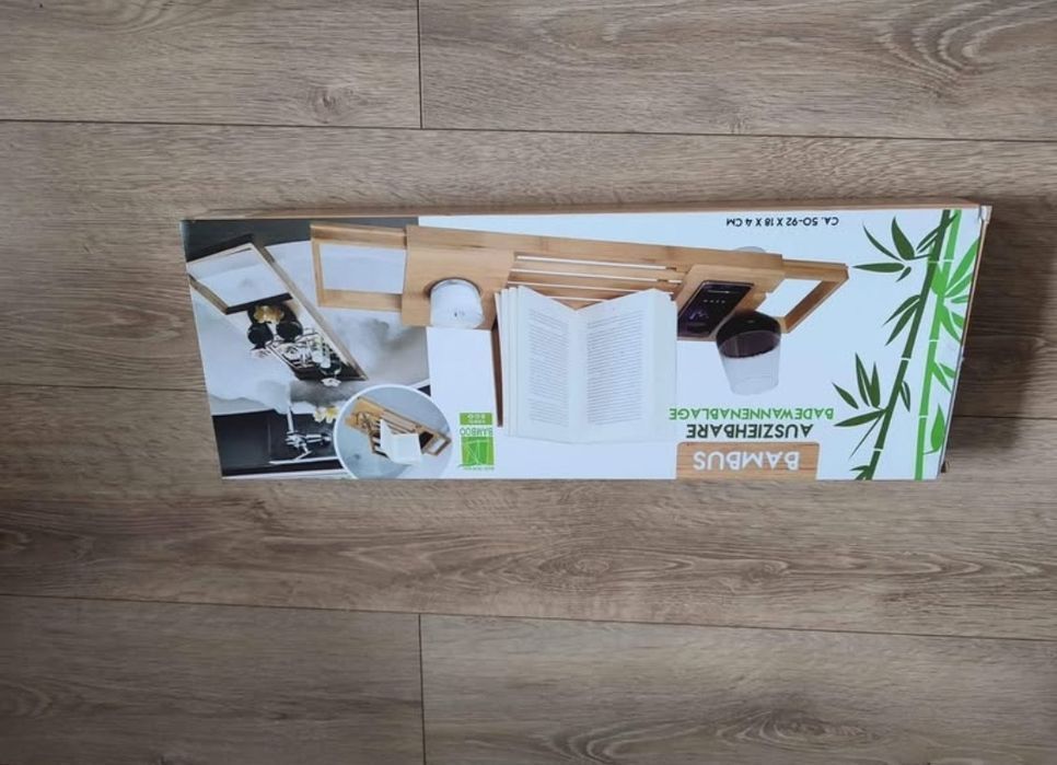 Nowa bambusowa półka organizer na wannę