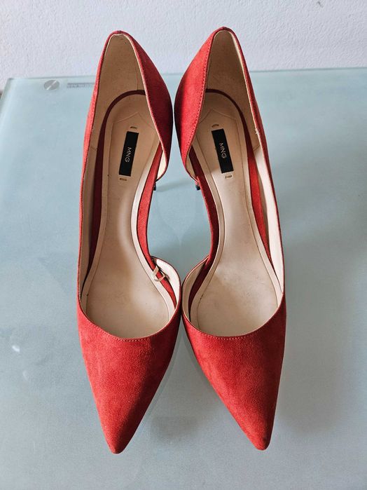 Szpilki cegła/czerwień 40