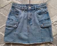 Nowa spódniczka jeansowa z kieszeniami - Sinsay