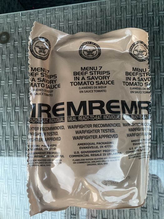 Amerykańska Wojskowa racja żywnościowa menu nr 7