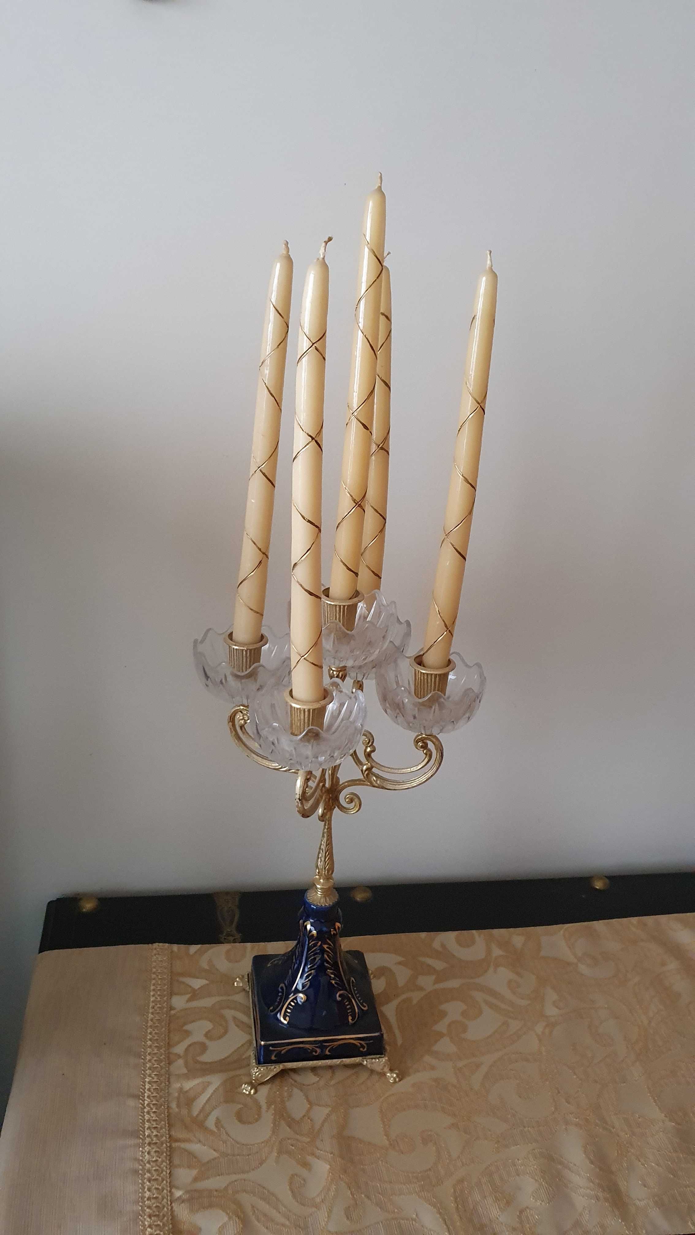Candelabros de 5 velas "Cre Art Doré a Orfin Dorato 24%".
