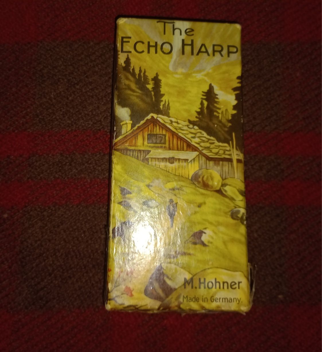 Винтажная губная гармошка M Hohner The Echo Harp HARMONICA C/G Germany