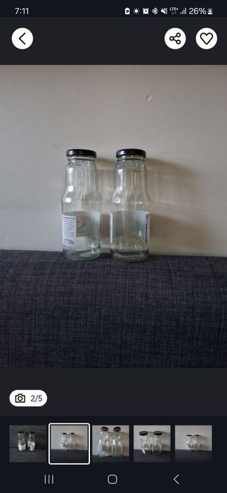 Butelki szklane 300 ml zestaw 2 szt, na soki, nalewki