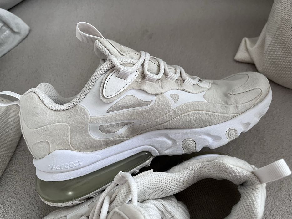 Nike air max react 270 beż Beżowe r.35,5 wkł.22,5cm