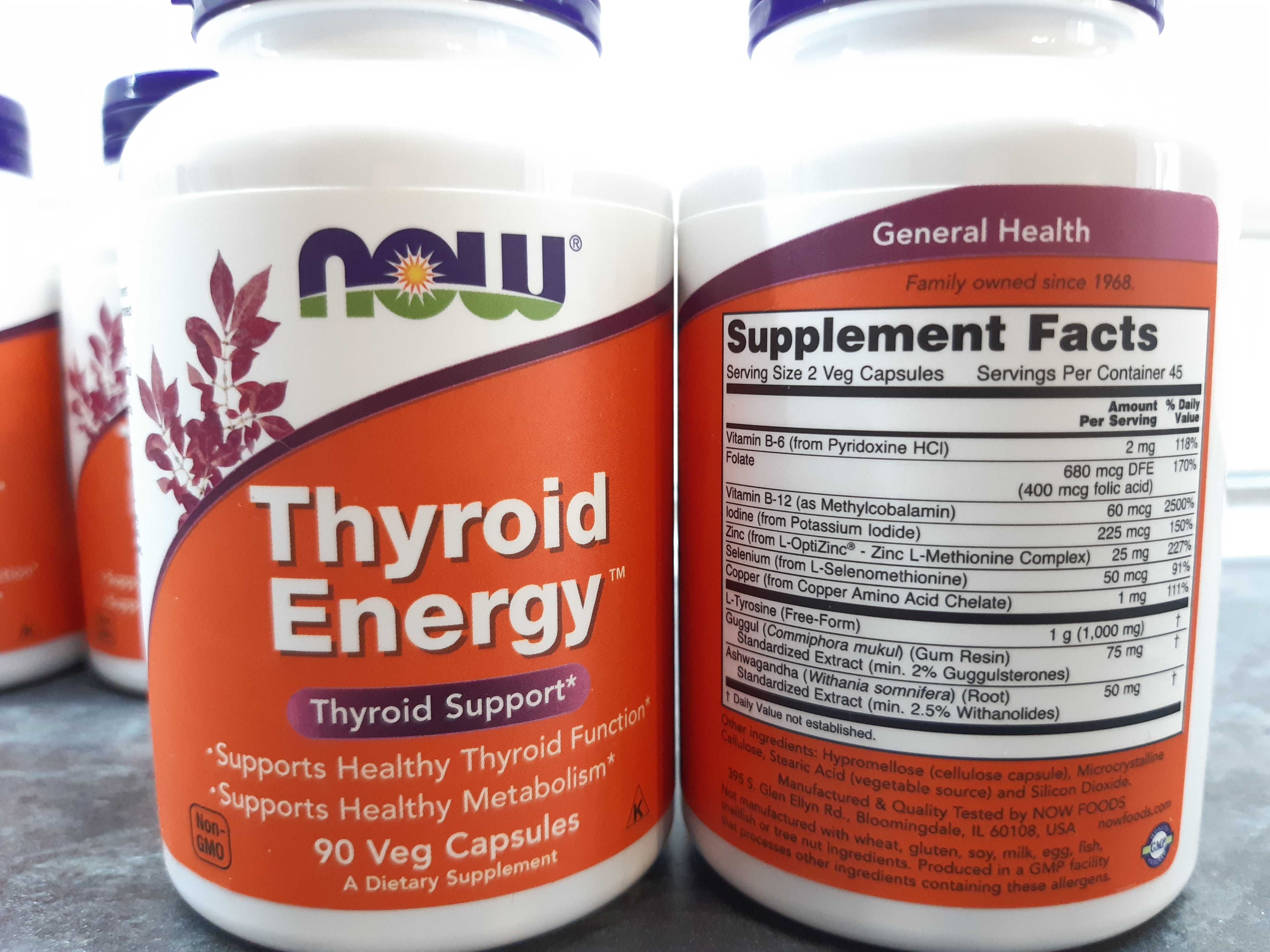 Now Foods, Thyroid Energy (90 капс.), витамины для щитовидной