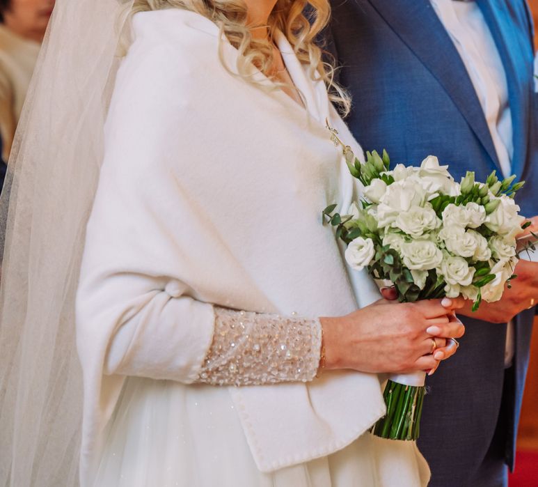 Narzutka / sweterek ślubny