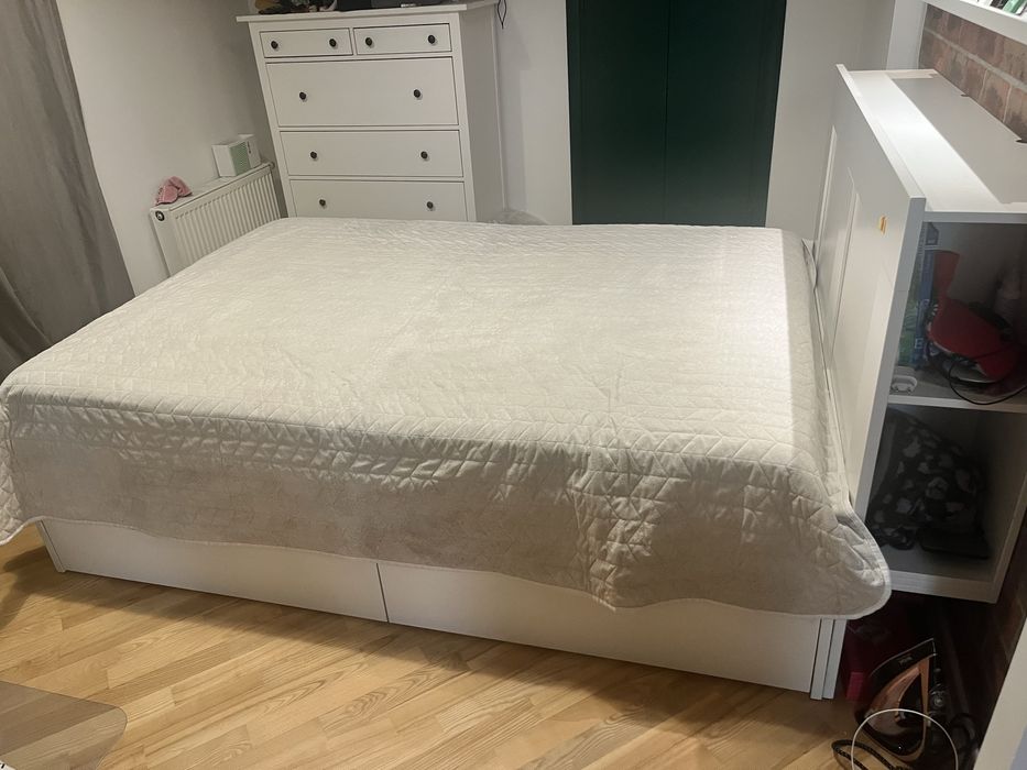 Ikea brimnes 140x200 zagłówek i materac