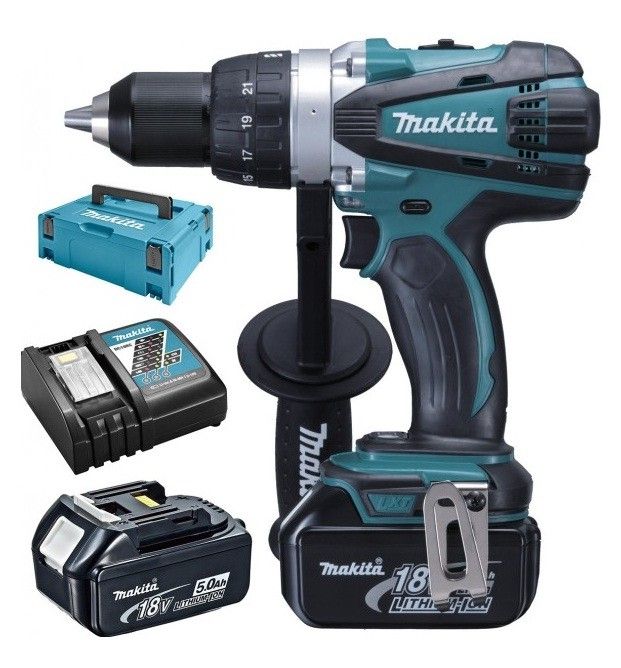 MAKITA Wiertarko-wkrętarka akumulatorowa 18V 2*5.0AH li-lon makpac