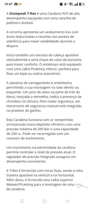 Pcp Snowpeak t-rex 5.5mm