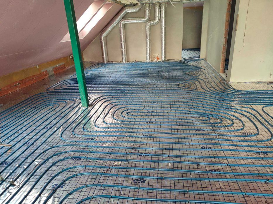 Kompleksowe instalacje sanitarne, podłogówka, wod-kan CO, pompy ciepła